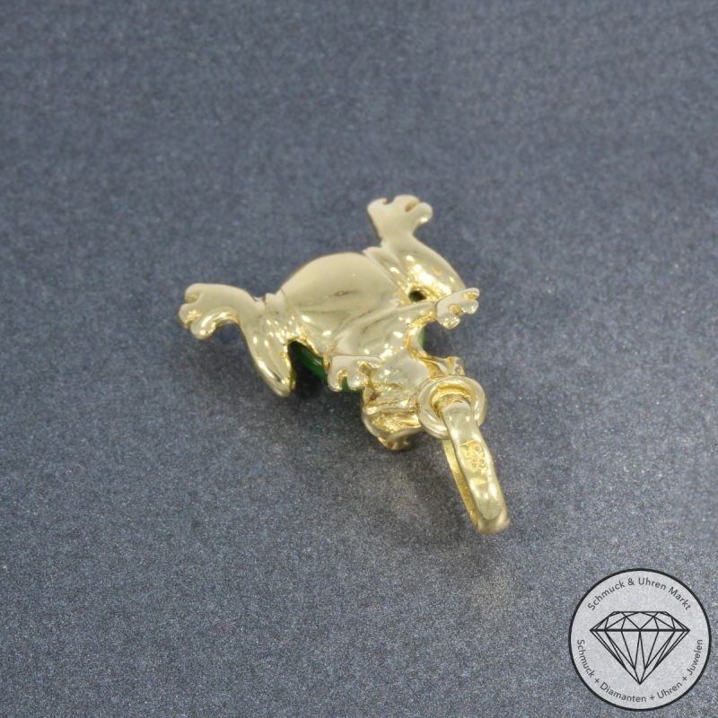 Wert 1250 € Brillant Tigeraugen Anhänger ohne Kette 585er/14 Karat Gelb Gold Länge 2,0 cm – 105808