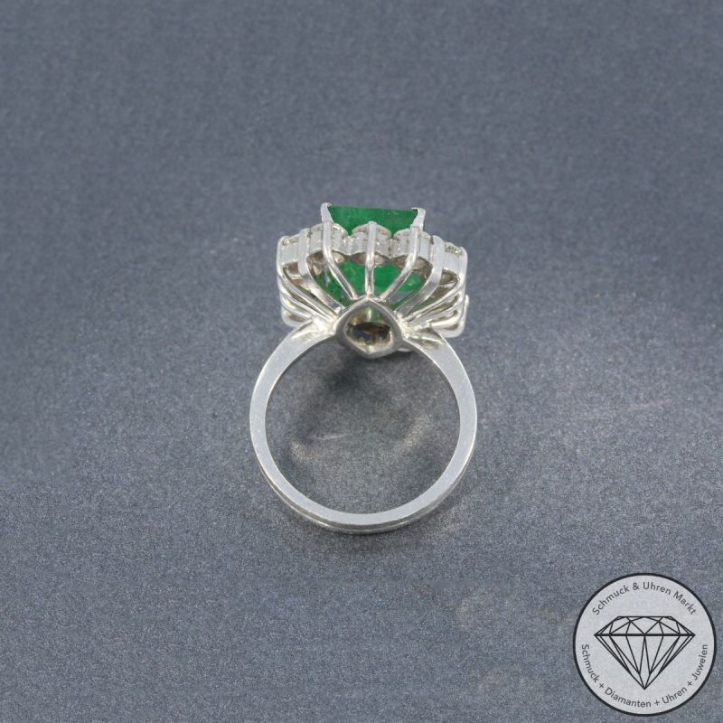 Wert 6550 € Brillant Smaragd Ring in 750er 18 K Weißgold - 105816