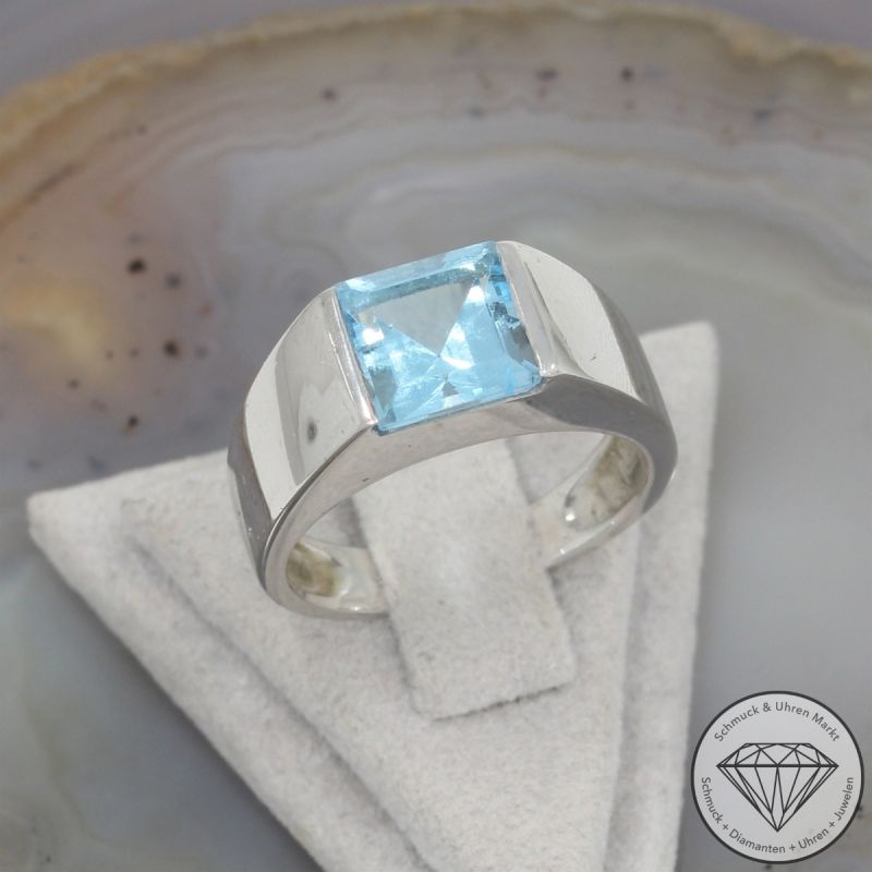 Wert 2150 € Topas Ring (ca. 2,90 carat) in 585er 14 K Weißgold - 105819