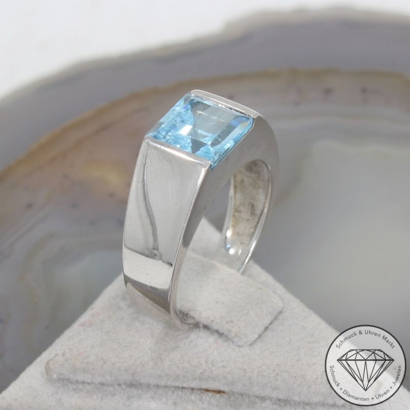 Wert 2150 € Topas Ring (ca. 2,90 carat) in 585er 14 K Weißgold - 105819