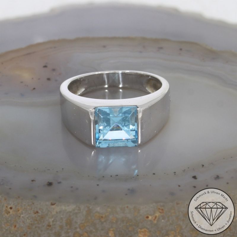Wert 2150 € Topas Ring (ca. 2,90 carat) in 585er 14 K Weißgold - 105819