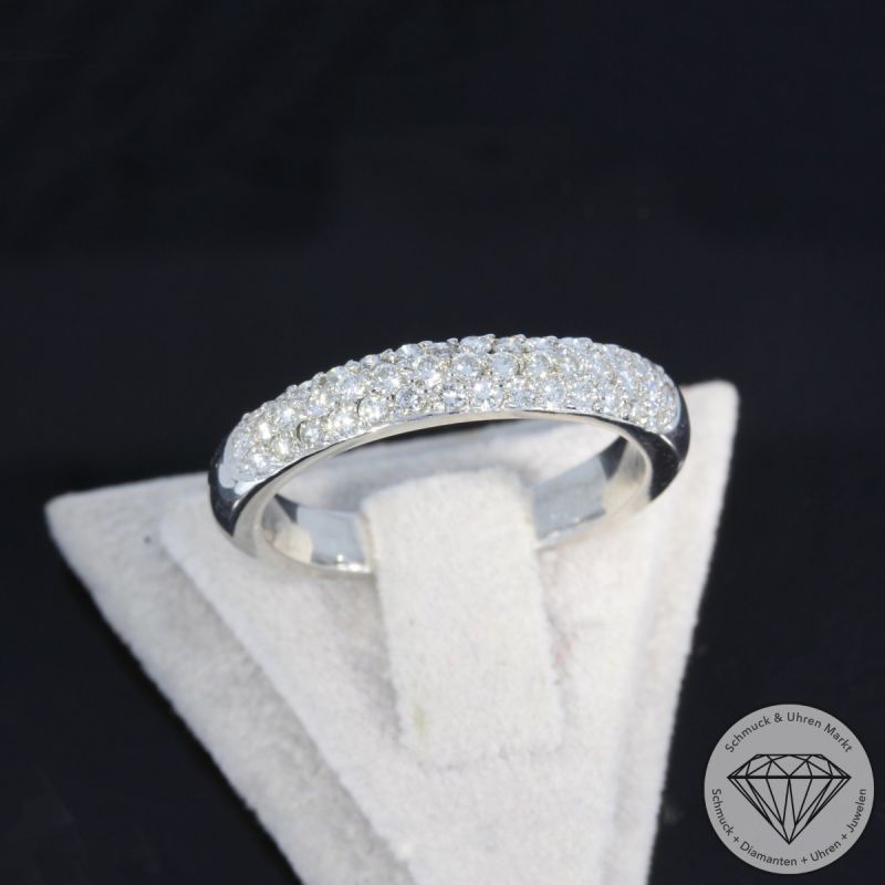 Wert 3290 € Brillant Ring (ca. 0,86 carat) in 750er 18 K Weißgold - 105822