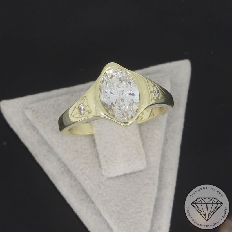 Wert 17190 € Brillant Diamant Ring in 585er 14 K Gelbgold - 105823