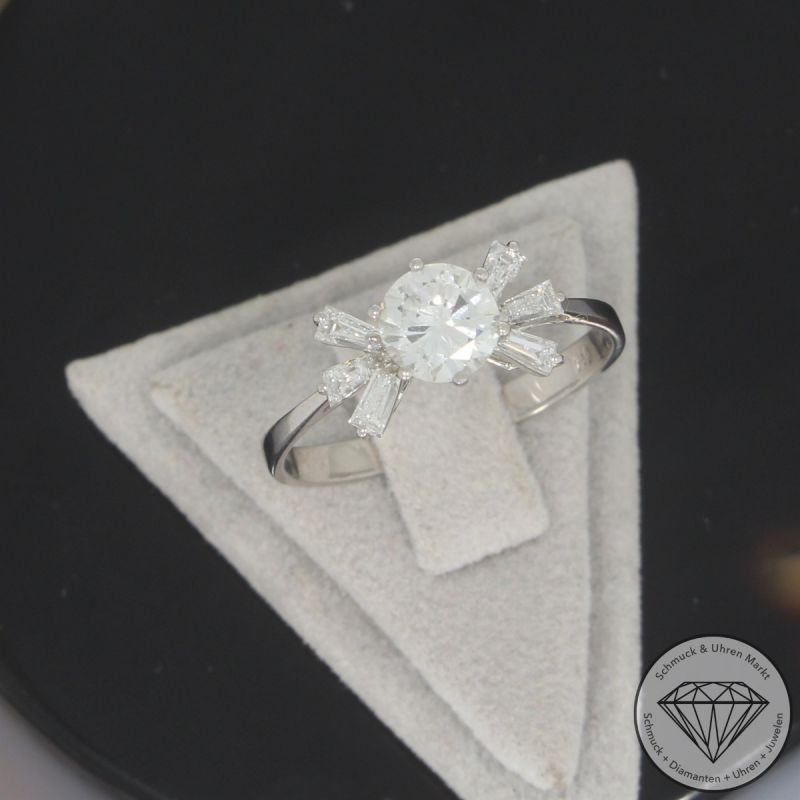 Wert 10.250 € Brillant Diamant Ring in 750er 18 K Weißgold - 105824