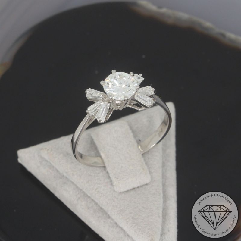 Wert 10.250 € Brillant Diamant Ring in 750er 18 K Weißgold - 105824