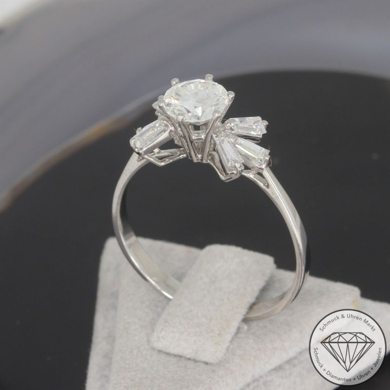 Wert 10.250 € Brillant Diamant Ring in 750er 18 K Weißgold - 105824