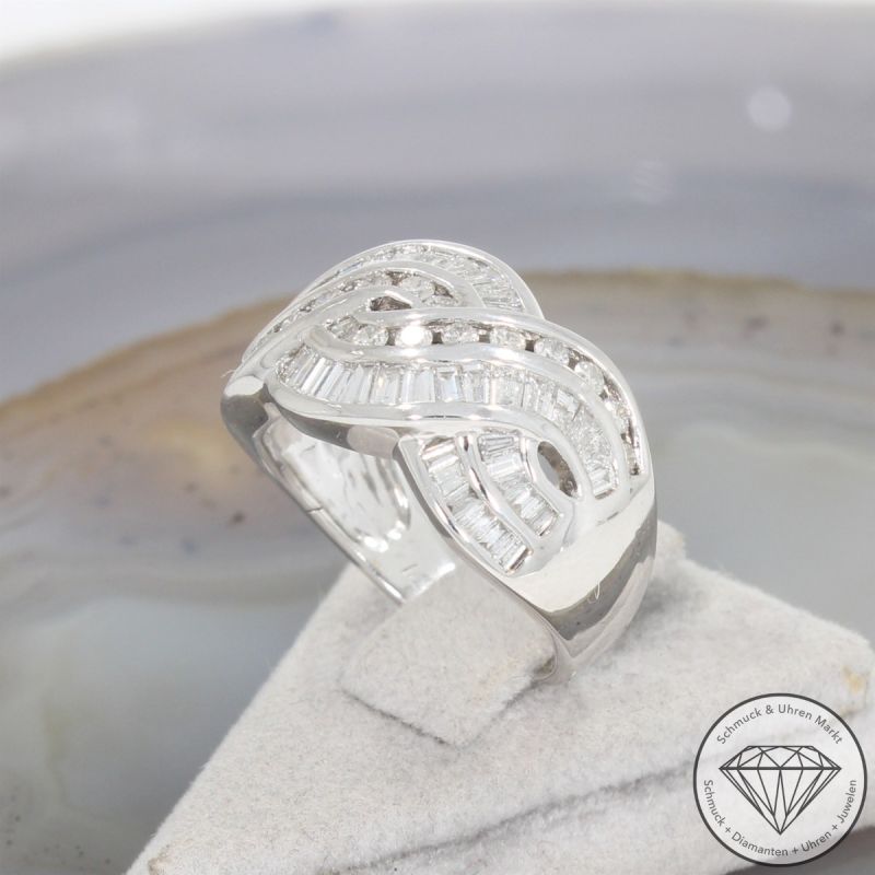 Wert 4100 € Brillant Diamant Ring (ca. 1,31 carat) in 750er 18 K Weißgold - 105829