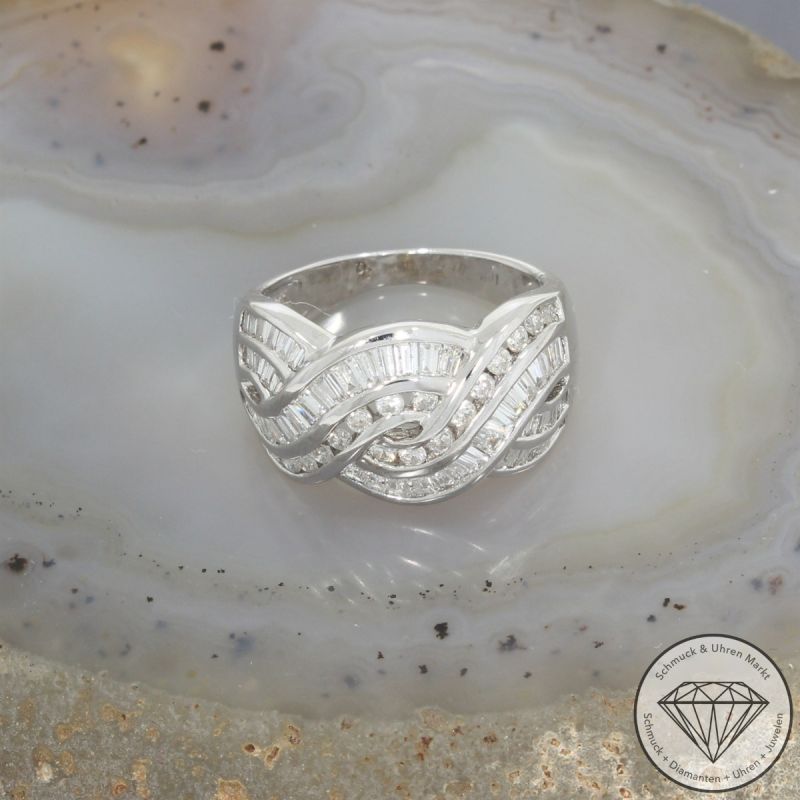 Wert 4100 € Brillant Diamant Ring (ca. 1,31 carat) in 750er 18 K Weißgold - 105829