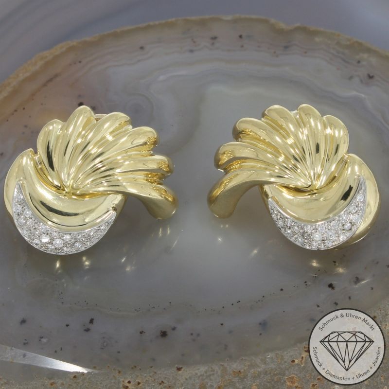 Wert 5190 € Brillant Ohrringe (ca. 0,40 carat) in 750er 18 K Gelbgold - 105830