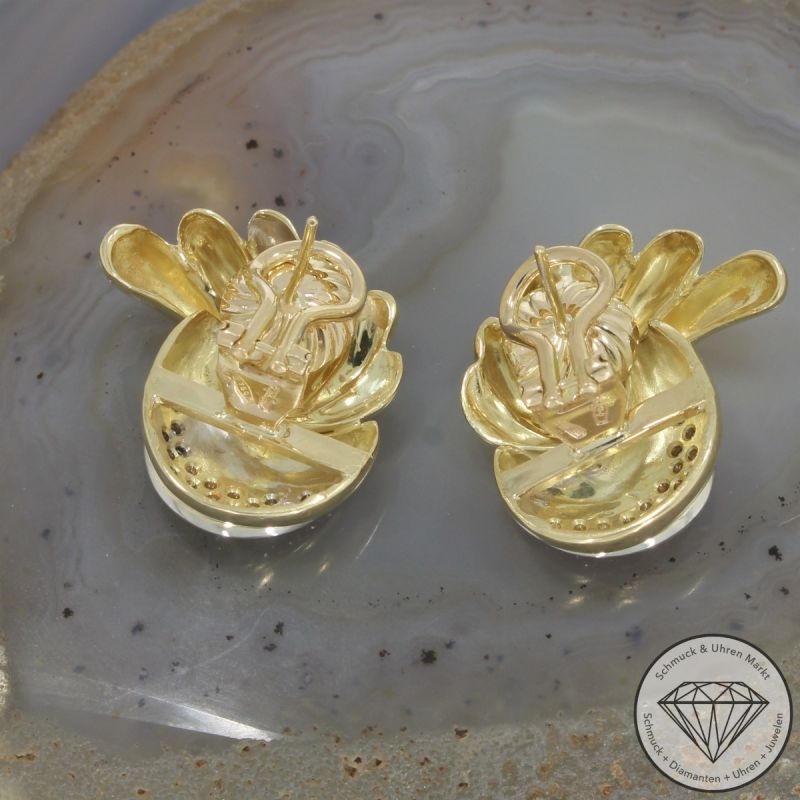 Wert 5190 € Brillant Ohrringe (ca. 0,40 carat) in 750er 18 K Gelbgold - 105830