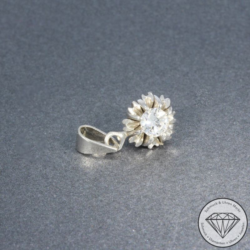 Wert 1550 € Solitär Brillant Anhänger (ca. 0,30 carat) in 585er 14 K Weißgold - 105833