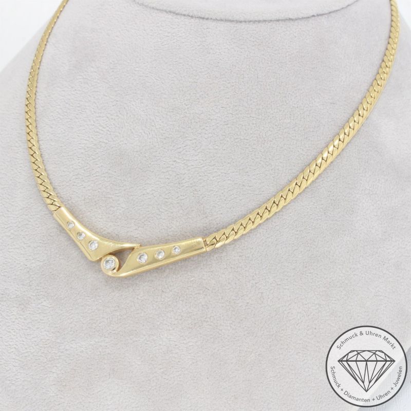 Wert 4950 € Brillant Collier (ca. 0,30 carat) in 585er 14 K Gelbgold - 105841
