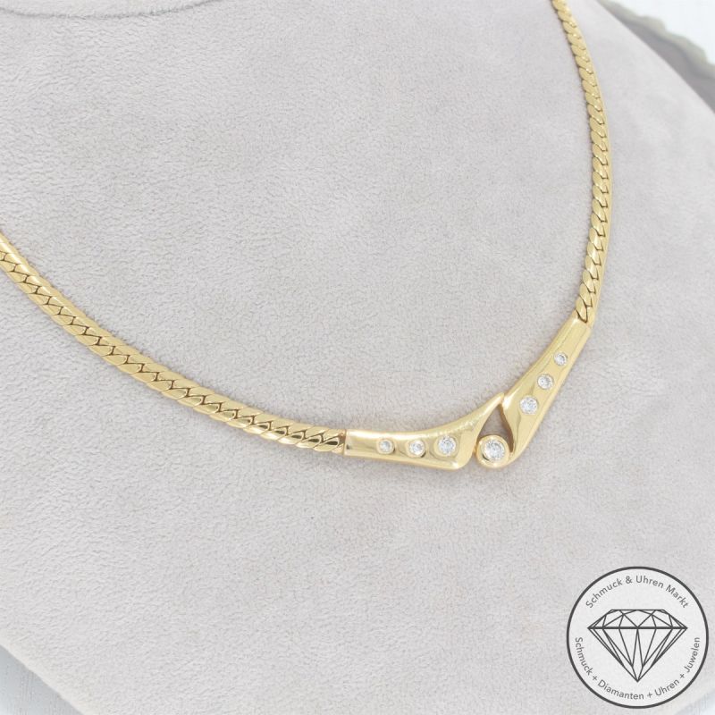 Wert 4950 € Brillant Collier (ca. 0,30 carat) in 585er 14 K Gelbgold - 105841