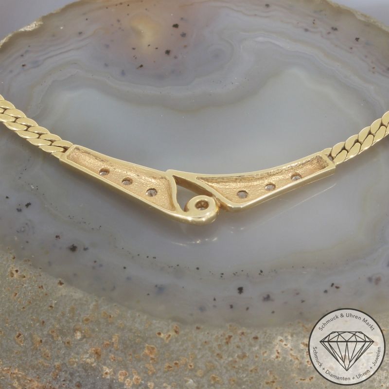 Wert 4950 € Brillant Collier (ca. 0,30 carat) in 585er 14 K Gelbgold - 105841