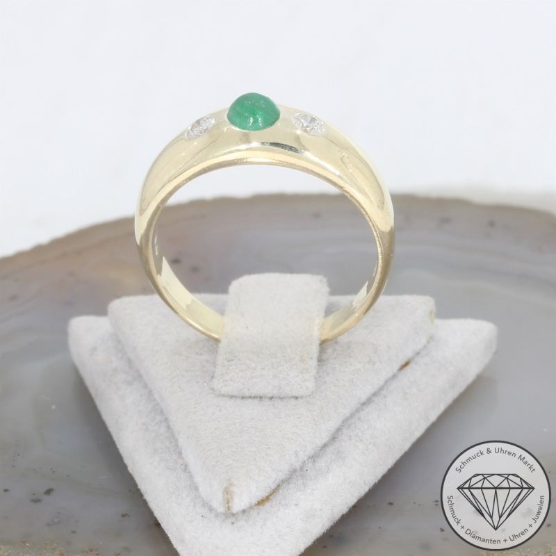 Wert 2150 € Brillant Smaragd Ring in 750er 18 K Gelbgold - 105876