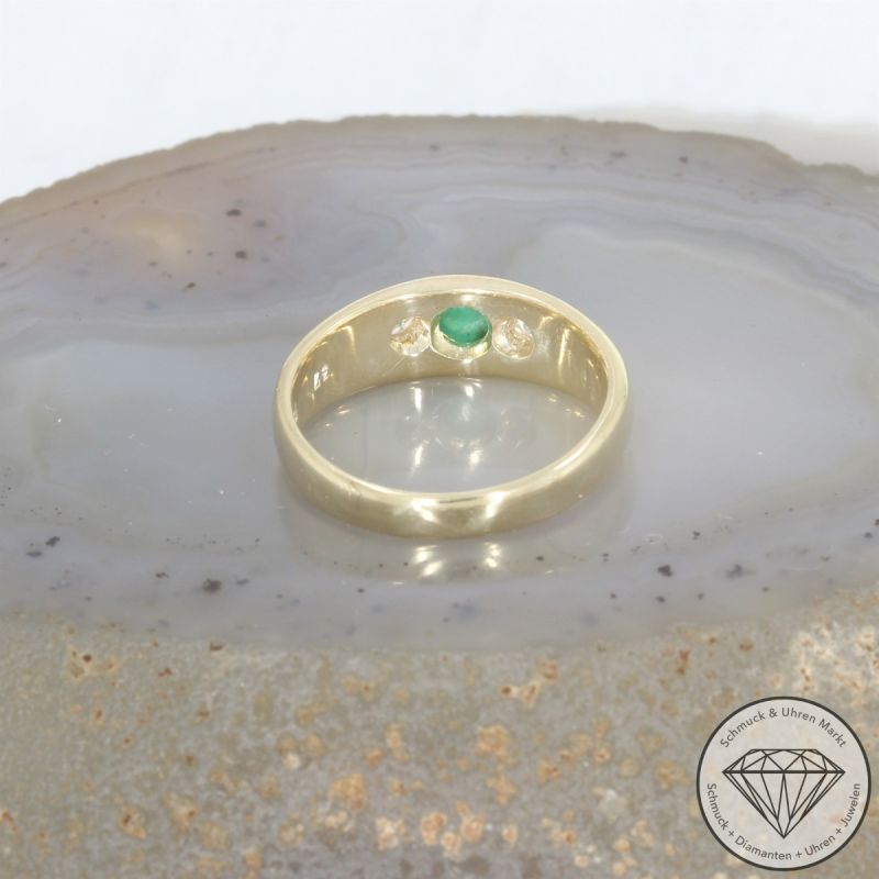 Wert 2150 € Brillant Smaragd Ring in 750er 18 K Gelbgold - 105876