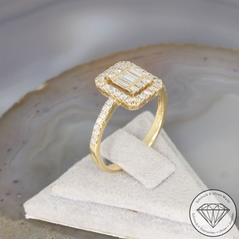 Wert 2150 € Brillant Diamant Ring (ca. 0,65 carat) in 750er 18 K Gelbgold - 105892