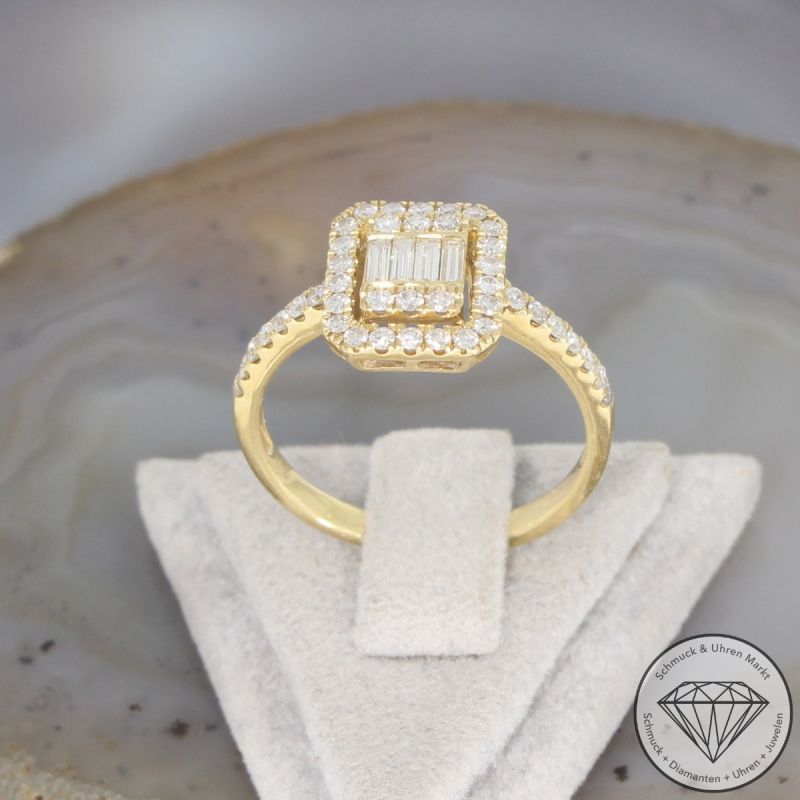 Wert 2150 € Brillant Diamant Ring (ca. 0,65 carat) in 750er 18 K Gelbgold - 105892