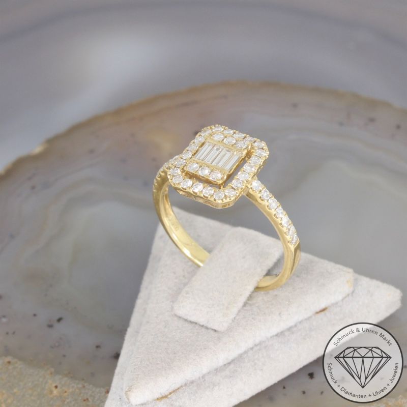 Wert 2150 € Brillant Diamant Ring (ca. 0,65 carat) in 750er 18 K Gelbgold - 105892