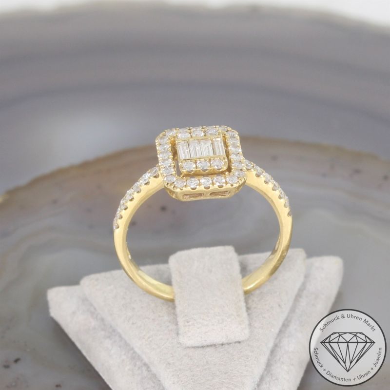 Wert 2150 € Brillant Diamant Ring (ca. 0,65 carat) in 750er 18 K Gelbgold - 105892
