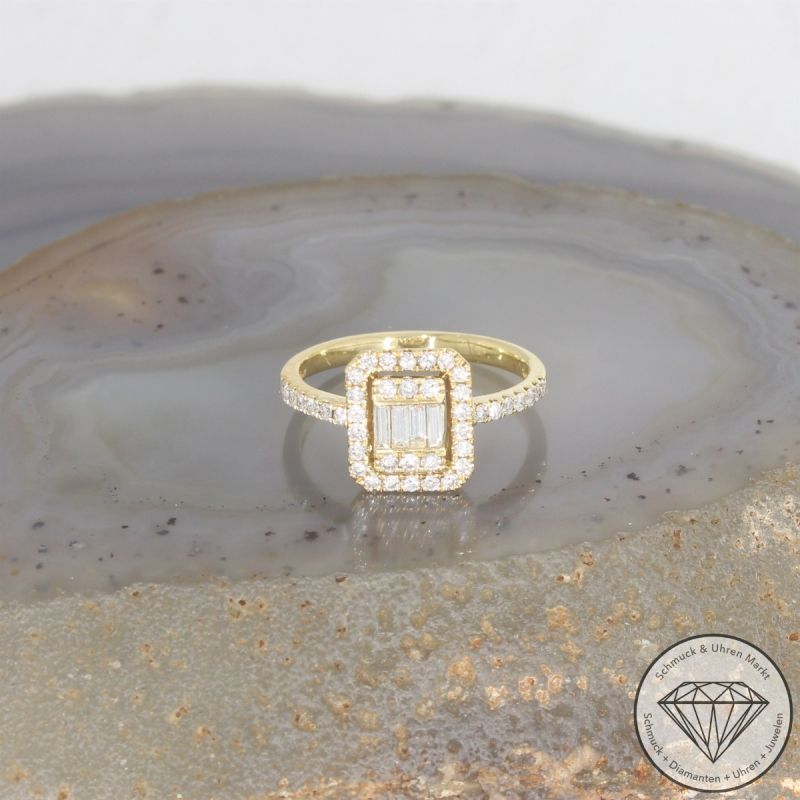 Wert 2150 € Brillant Diamant Ring (ca. 0,65 carat) in 750er 18 K Gelbgold - 105892
