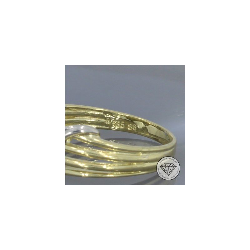 Wert 1150 € Bicolor Brillant Rubin Ring in 585er 14 K Gold - 105909