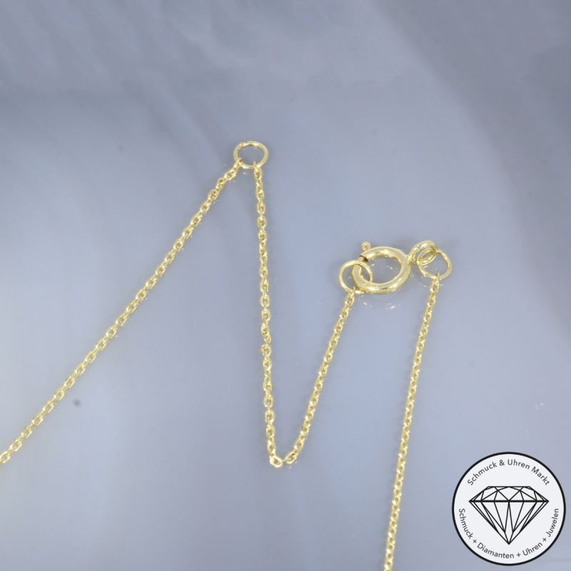 Wert 1290 € Brillant Anhänger & Kette Herz (0,16 carat) in 585er 14 K Gelbgold - H40