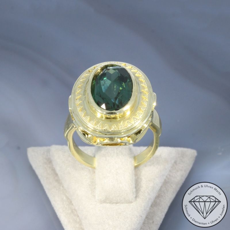 Wert 2690 € Spinell Ring (ca. 3,40 carat) in 585er 14 K Gelbgold - 105970