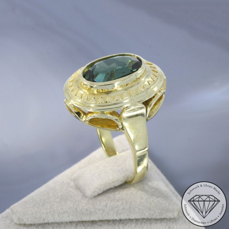 Wert 2690 € Spinell Ring (ca. 3,40 carat) in 585er 14 K Gelbgold - 105970