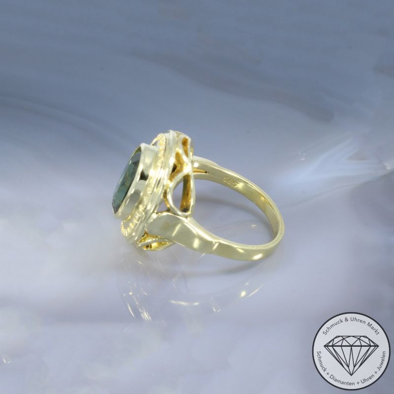 Wert 2690 € Spinell Ring (ca. 3,40 carat) in 585er 14 K Gelbgold - 105970