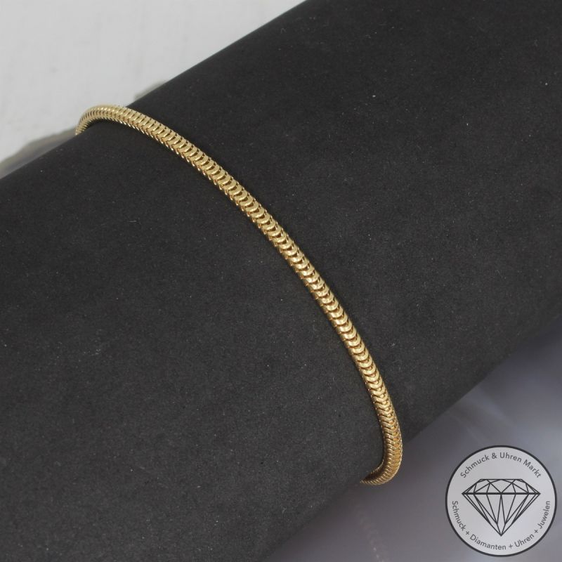 Wert 950 € Schlangen Armband (5,1 Gramm) in 585er 14 K Gelbgold - 106014