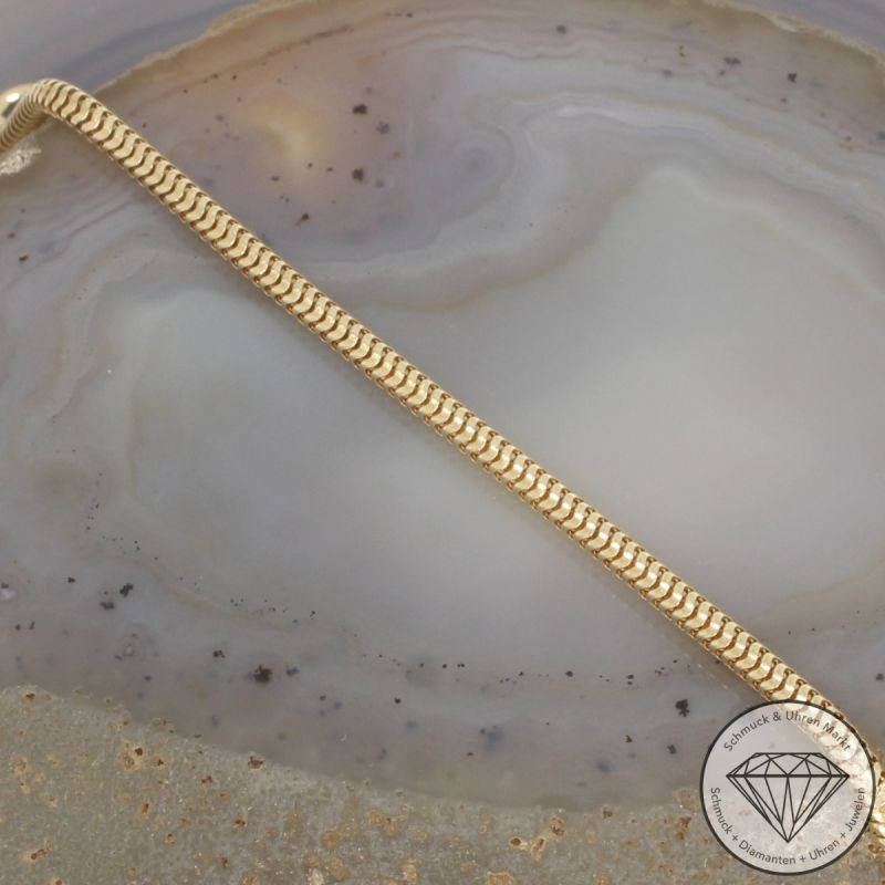 Wert 950 € Schlangen Armband (5,1 Gramm) in 585er 14 K Gelbgold - 106014