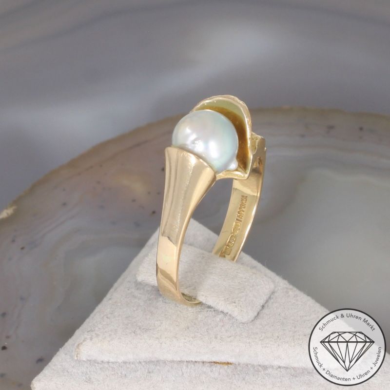 LAPPONIA Perl Ring in 585er 14 K Gelbgold - 106081