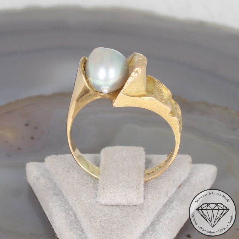 LAPPONIA Perl Ring in 585er 14 K Gelbgold - 106081