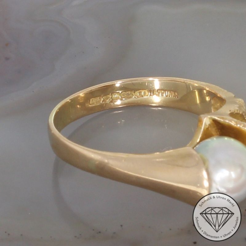 LAPPONIA Perl Ring in 585er 14 K Gelbgold - 106081