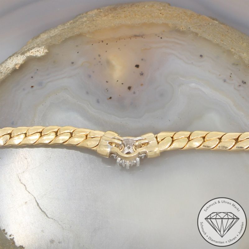 Wert 2390 € Brillant Collier (ca. 0,11 carat) in 585er 14 K Gelbgold - 106197