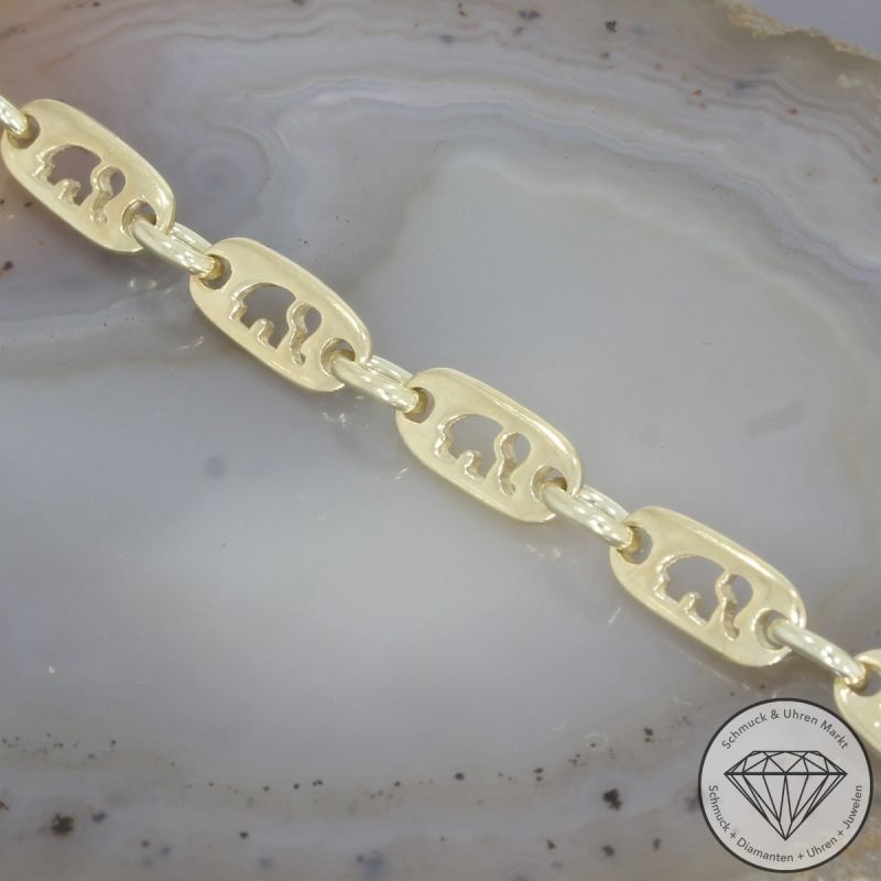 Wert 3100 € Brillant Armband Elefant in 585er 14 K Gelbgold - 106199