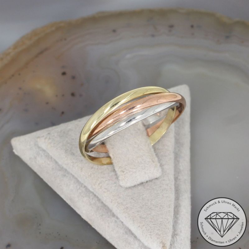 Wert 390 € Tricolor Ring in 333er 8 K Gold - 106270