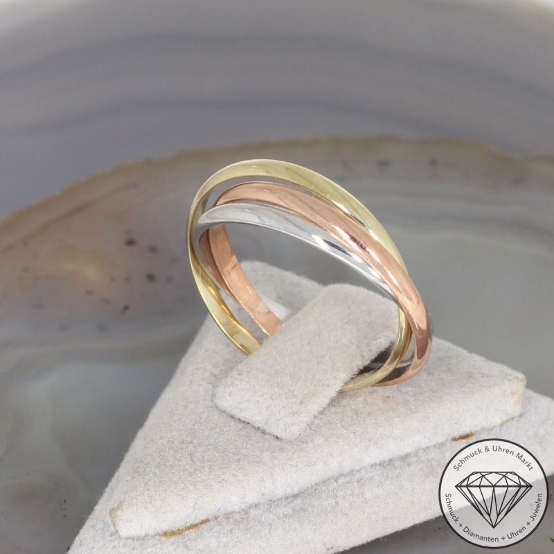 Wert 390 € Tricolor Ring in 333er 8 K Gold - 106270