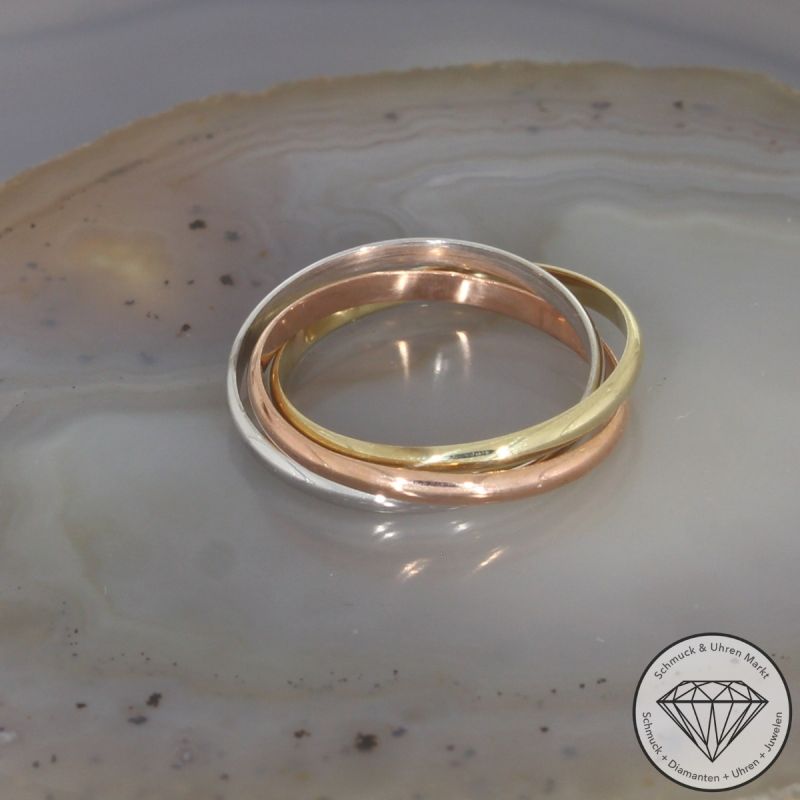 Wert 390 € Tricolor Ring in 333er 8 K Gold - 106270