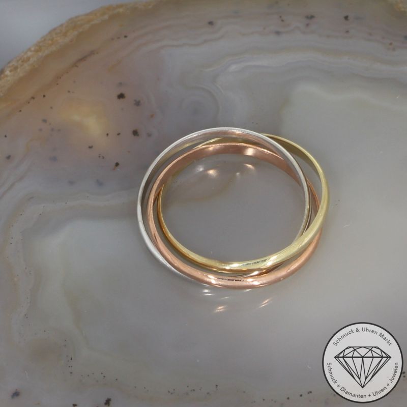 Wert 390 € Tricolor Ring in 333er 8 K Gold - 106270