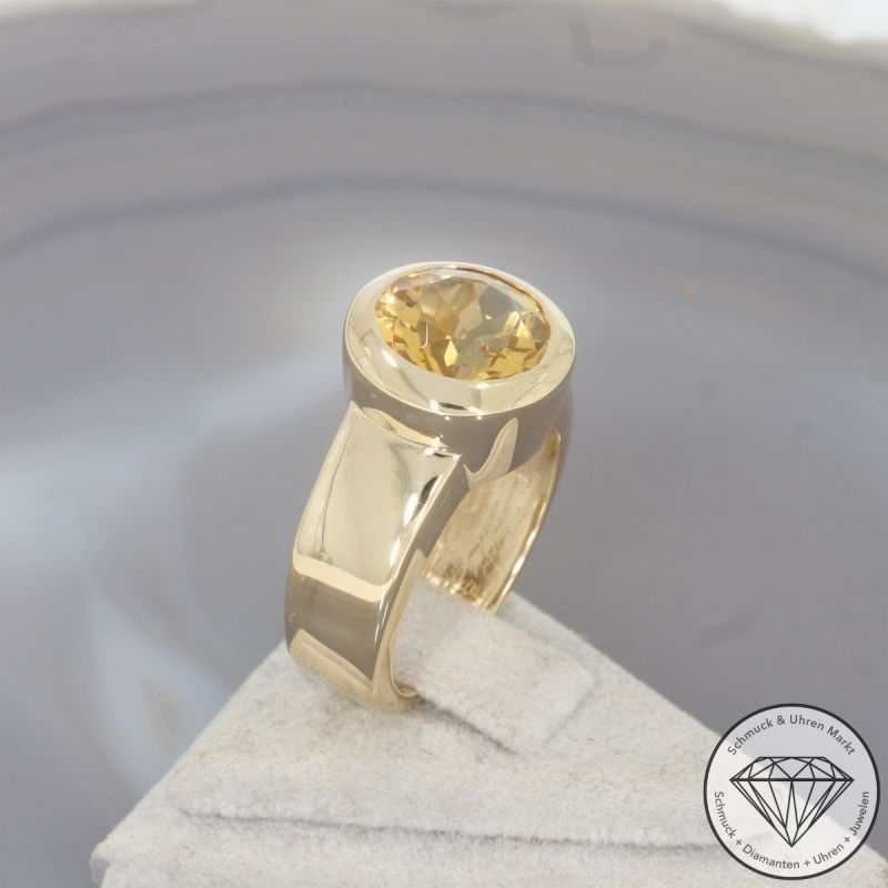 Wert 1850 € Citrin Ring (ca. 3,50 carat) in 585er 14 K Gelbgold - 106289