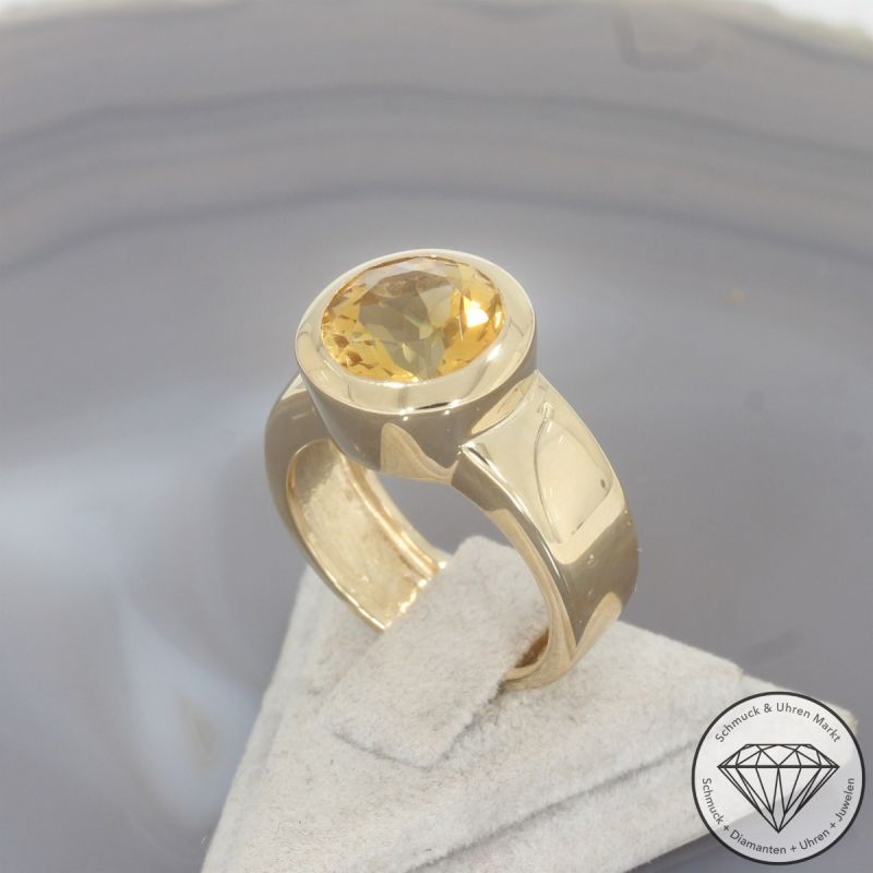Wert 1850 € Citrin Ring (ca. 3,50 carat) in 585er 14 K Gelbgold - 106289