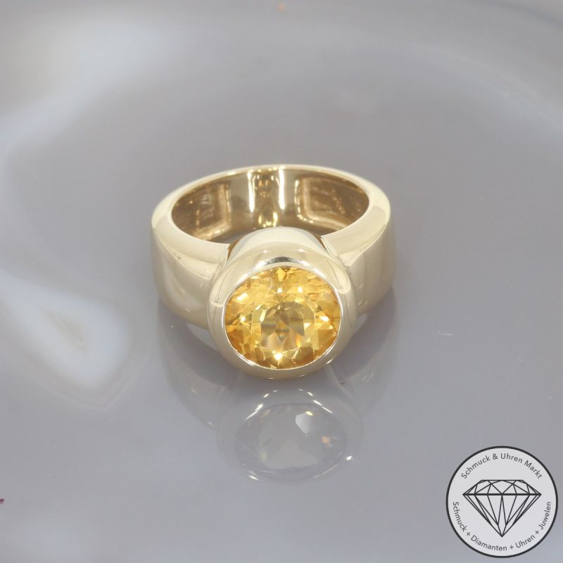 Wert 1850 € Citrin Ring (ca. 3,50 carat) in 585er 14 K Gelbgold - 106289