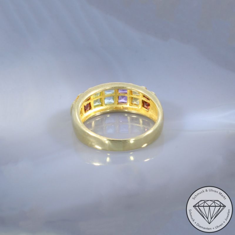 Wert 990 € Farbedelstein Ring in 333er 8 K Gelbgold - 106292