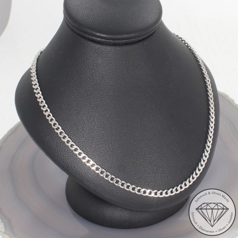 Wert 4290 € Panzer Kette (15,8 Gramm) in 750er 18 K Weißgold - 106295