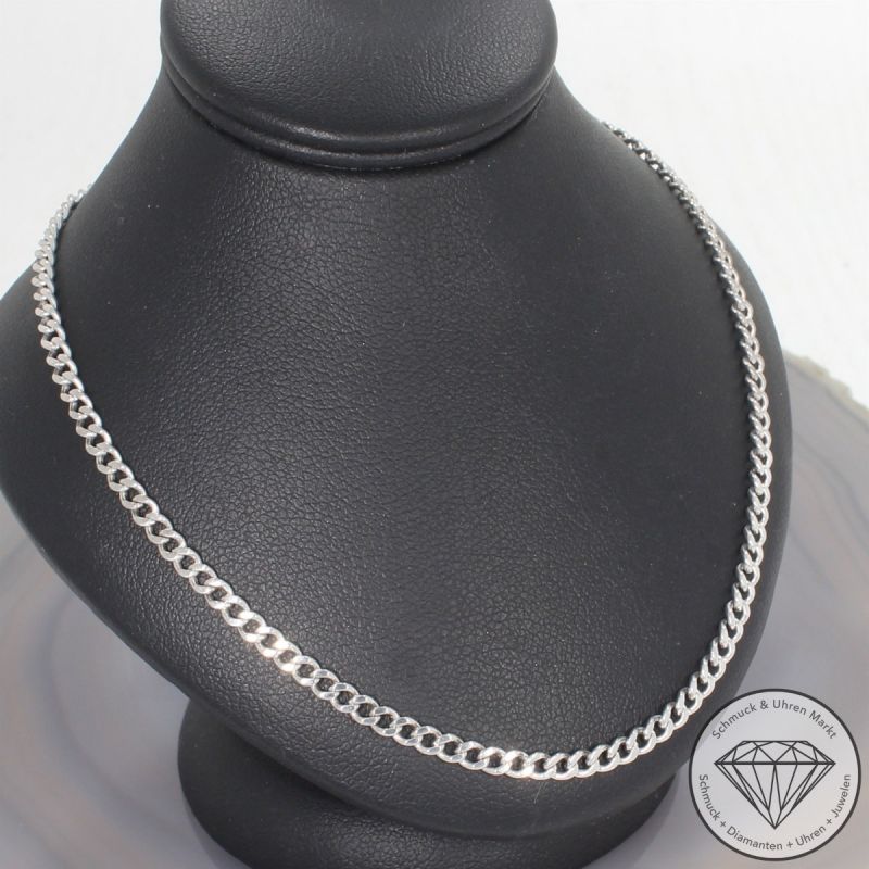 Wert 4290 € Panzer Kette (15,8 Gramm) in 750er 18 K Weißgold - 106295