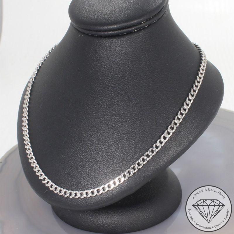 Wert 4290 € Panzer Kette (15,8 Gramm) in 750er 18 K Weißgold - 106295