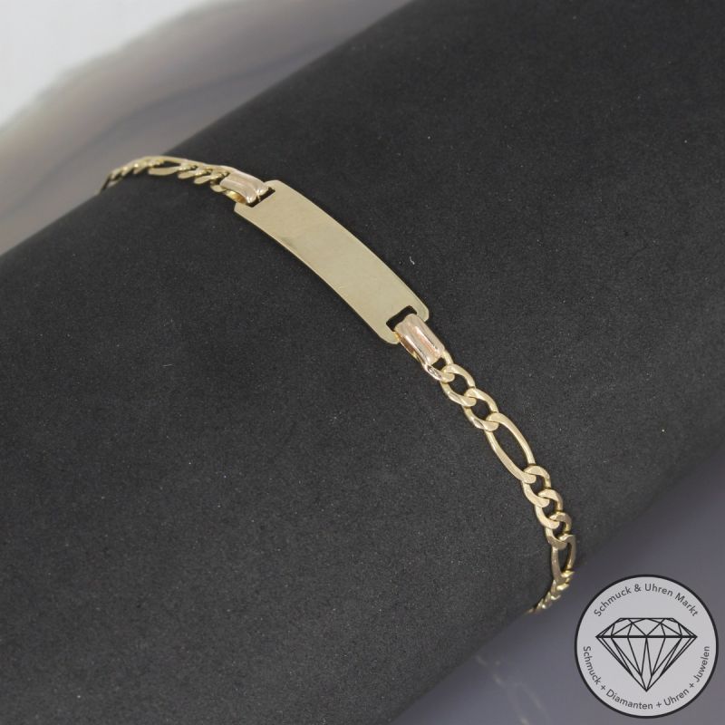 Wert 750 € Identitäts Armband (ca. 3,9 Gramm) in 585er 14 K Gelbgold - 106306