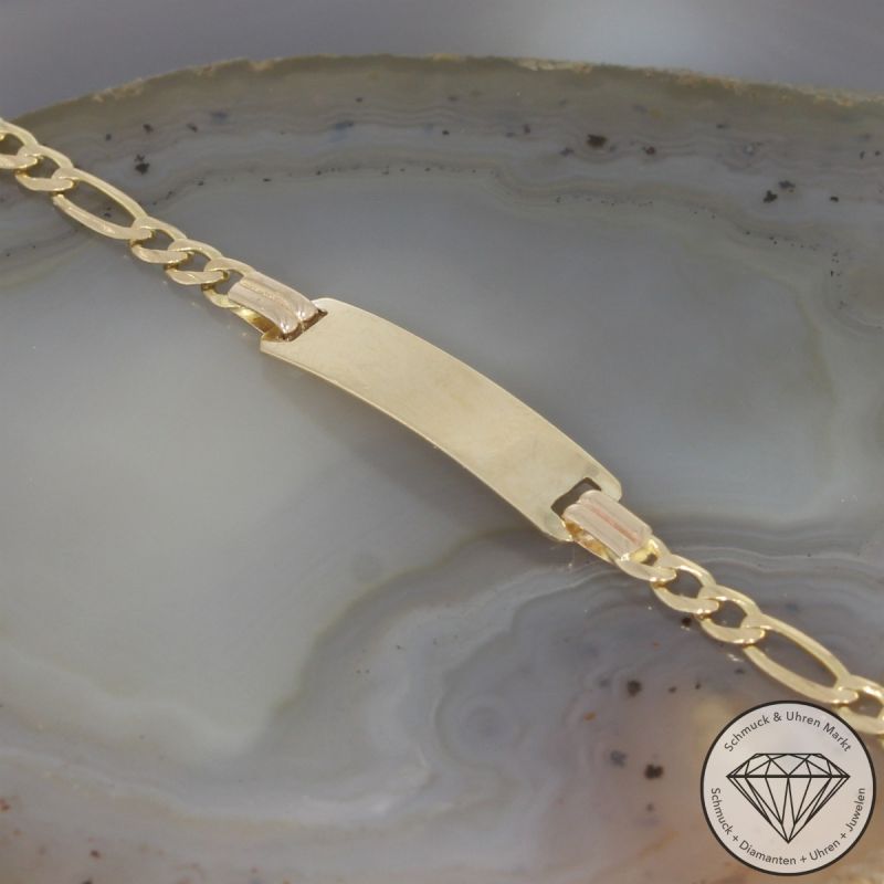 Wert 750 € Identitäts Armband (ca. 3,9 Gramm) in 585er 14 K Gelbgold - 106306